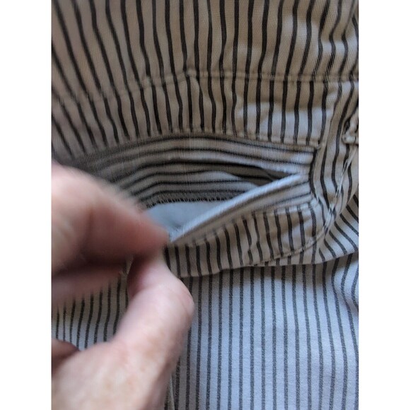 Vintage American Eagle Outfitters Denim Skirt 4 Railroad Striped Exposed Zip - Picture 7 of 12